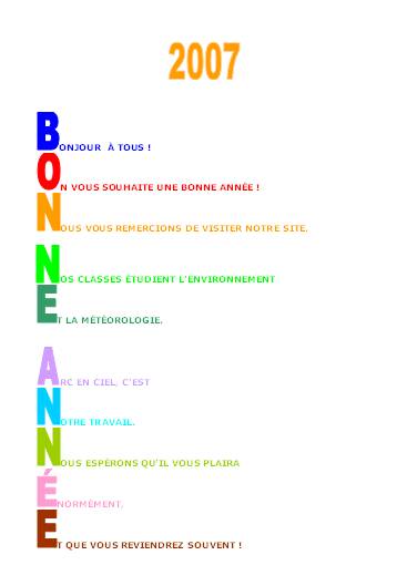 Soci�t� - Education, Ecoles - ARC EN CIEL - M�T�O ET �...